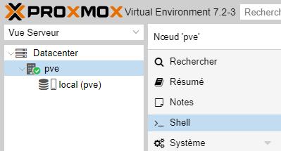 Screenshot of the Datastores of a Proxmox server after repartitioning