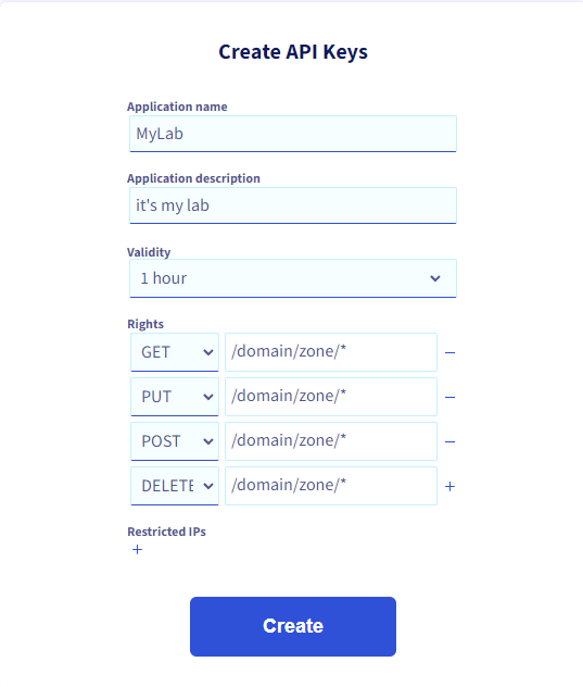 Image of api OVH DNS